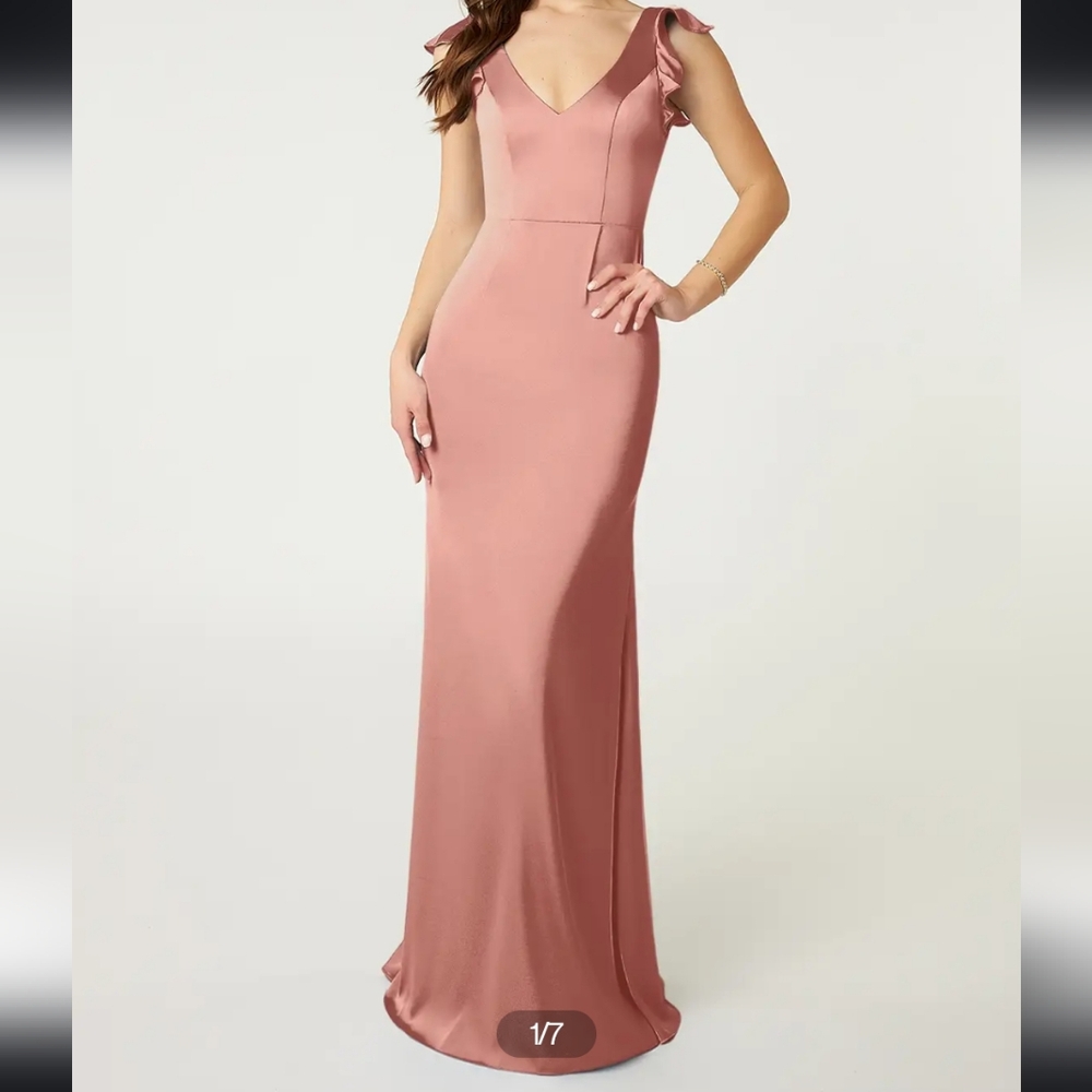 Azazie Satin Dress Rosette